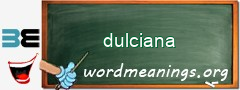 WordMeaning blackboard for dulciana